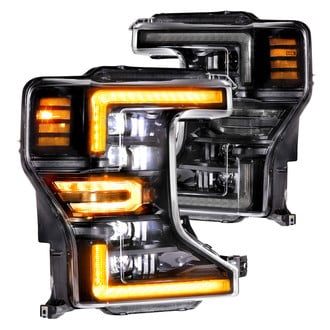 Morimoto® - XB™ Driver and Passenger Side Gloss Black Sequential DRL Bar Projector LED Headlights