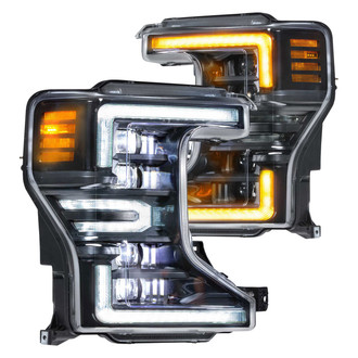 Morimoto® - XB™ Driver and Passenger Side Gloss Black Sequential DRL Bar Projector LED Headlights