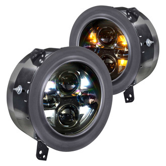Morimoto® - Sealed7™ 2.0 7" Round Driver and Passenger Side Switchback DRL Bar Projector Bi-LED Headlights