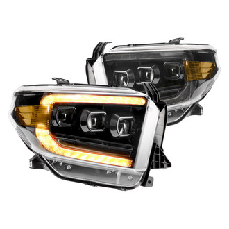 Morimoto® - XB™ Driver and Passenger Side Gloss Black Sequential DRL Bar Projector LED Headlights