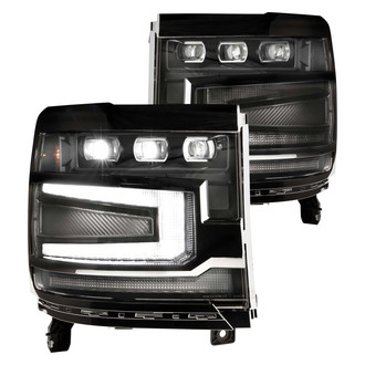 Morimoto® - XB™ Driver and Passenger Side Black Sequential DRL Bar Projector LED Headlights