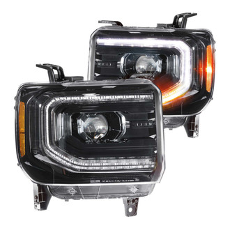 Morimoto® - XB™ Driver and Passenger Side Gloss Black Sequential DRL Bar Projector LED Headlights