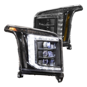 Morimoto® - XB™ Driver and Passenger Side Black Sequential DRL Bar Projector LED Headlights