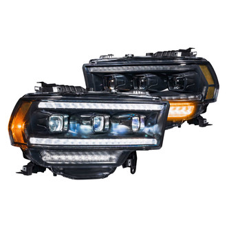 Morimoto® - XB™ Driver and Passenger Side Gloss Black Sequential DRL Bar Projector LED Headlights