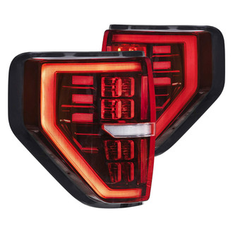 Morimoto® - XB™ Driver and Passenger Side Black/Red Fiber Optic LED Tail Lights