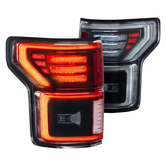 Morimoto® - XB™ Driver and Passenger Side Black/Smoke Fiber Optic LED Tail Lights