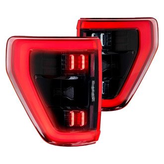 Morimoto® - XB™ Driver and Passenger Side Black/Red Fiber Optic LED Tail Lights