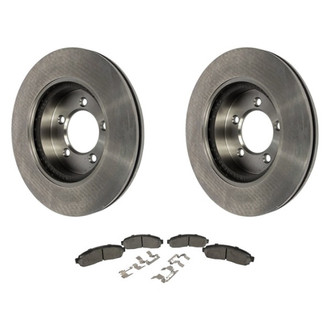 Motorcraft® - Standard Premium™ Plain Front Brake Kit with Semi-Metallic Pads