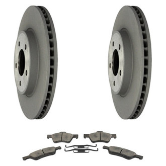 Motorcraft® - Standard Premium™ Plain Front Brake Kit with Semi-Metallic Pads