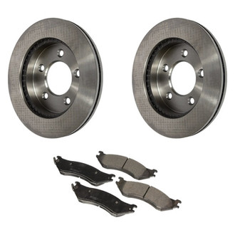 Motorcraft® - Standard Premium™ Plain Front Brake Kit with Ceramic Pads