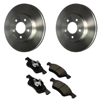 Motorcraft® - Standard Premium™ Plain Front Brake Kit with Ceramic Pads