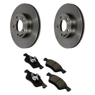 Motorcraft® - Standard Premium™ Plain Front Brake Kit with Ceramic Pads