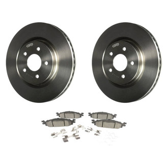 Motorcraft® - Standard Premium™ Plain Front Brake Kit with Semi-Metallic Pads