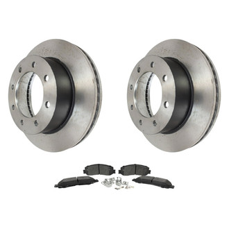 Motorcraft® - Standard Premium™ Plain Front Brake Kit with Semi-Metallic Pads
