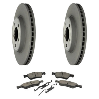 Motorcraft® - Standard Premium™ Plain Front Brake Kit with Semi-Metallic Pads