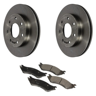 Motorcraft® - Standard Premium™ Plain Front Brake Kit with Ceramic Pads