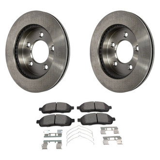 Motorcraft® - Standard Premium™ Plain Front Brake Kit with Ceramic Pads