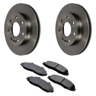 Motorcraft® - Standard Premium™ Plain Front Brake Kit with Ceramic Pads