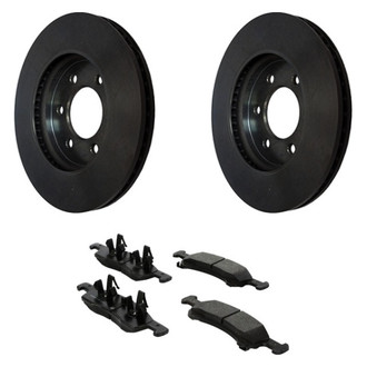 Motorcraft® - Standard Premium™ Plain Front Brake Kit with Semi-Metallic Pads