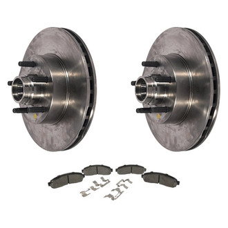 Motorcraft® - Standard Premium™ Plain Front Brake Kit with Semi-Metallic Pads