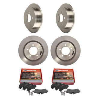 Motorcraft® - Standard Premium™ Plain Front and Rear Brake Kit with Organic Pads