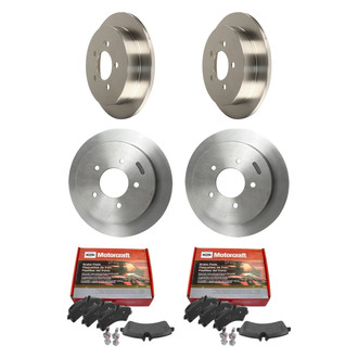 Motorcraft® - Standard Premium™ Plain Front and Rear Brake Kit with Ceramic Pads