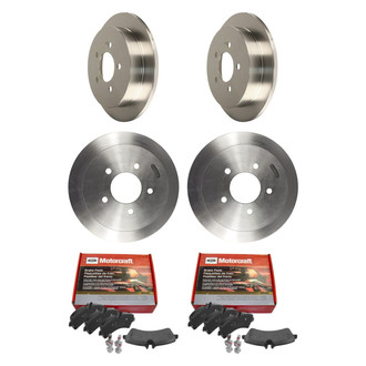 Motorcraft® - Standard Premium™ Plain Front and Rear Brake Kit with Ceramic Pads