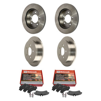 Motorcraft® - Standard Premium™ Plain Front and Rear Brake Kit with Ceramic Pads