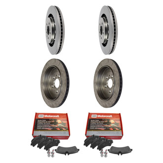 Motorcraft® - Standard Premium™ Plain Front and Rear Brake Kit with Ceramic Pads