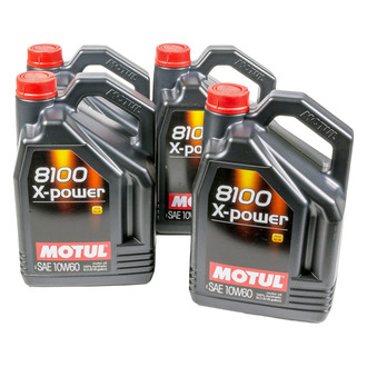 Motul USA® - 8100 X-Power™ SAE 10W-60 Full Synthetic Motor Oil, 5 Liters (5.28 Quarts)