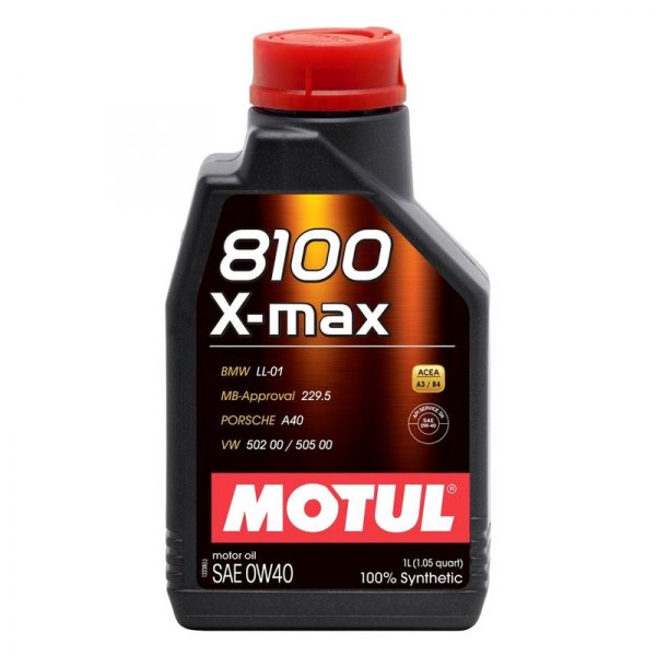 Motul USA® - 8100 X-Max™ SAE 0W-40 Full Synthetic Motor Oil, 1 Liter (1.06 Quarts)