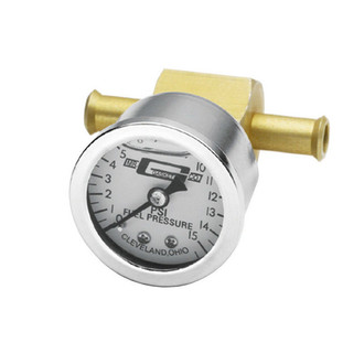 Mr. Gasket® - 1.5" Liquid Filled Fuel Pressure Gauge with Adapter, 15 PSI