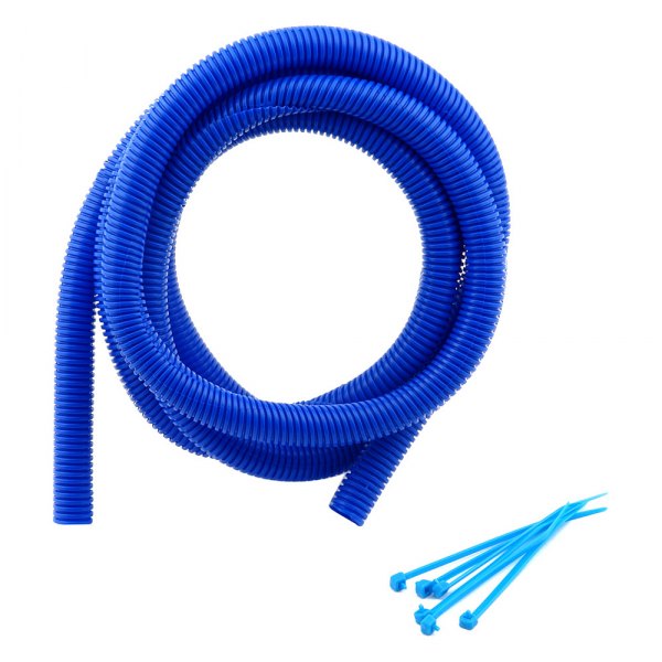 Mr. Gasket® - 1/2"x8' Blue Split Loom Tubing with Tie Kit