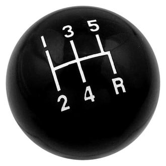 Mr. Gasket® - Manual Round Style 5-Speed Pattern Black Shift Knob