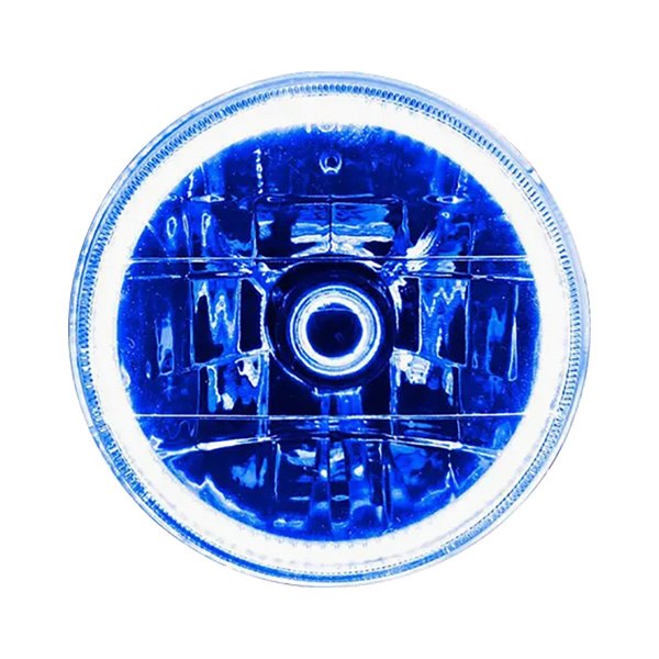 Mr. Mustang® - Oracle Lighting™ 5 3/4" Round Chrome Crystal Headlight with Blue SMD Halo Preinstalled