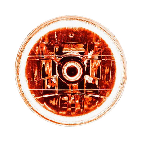 Mr. Mustang® - Oracle Lighting™ 5 3/4" Round Chrome Crystal Headlight with Amber SMD Halo Preinstalled