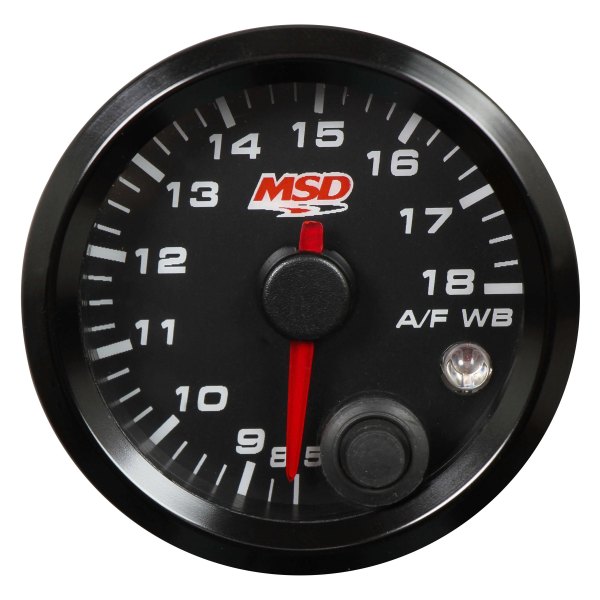 MSD® - 2-1/16" Standalone Air Fuel Ratio Gauge, Black, 8,5-18