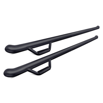 N-Fab® - 2" Wheel-to-Wheel Black Round Nerf Steps