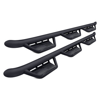 N-Fab® - 3" Podium Wheel-to-Wheel Black Round Side Steps