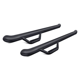 N-Fab® - 3" Cab Length Black Round Nerf Steps