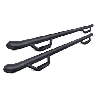 N-Fab® - 3" Cab Length Black Round Nerf Steps