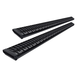 N-Fab® - 7" Growler Fleet Sure Grip Cab Length Black Running Boards