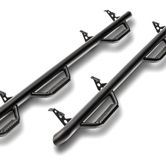 N-Fab® - 3" Cab Length Black Round Nerf Steps
