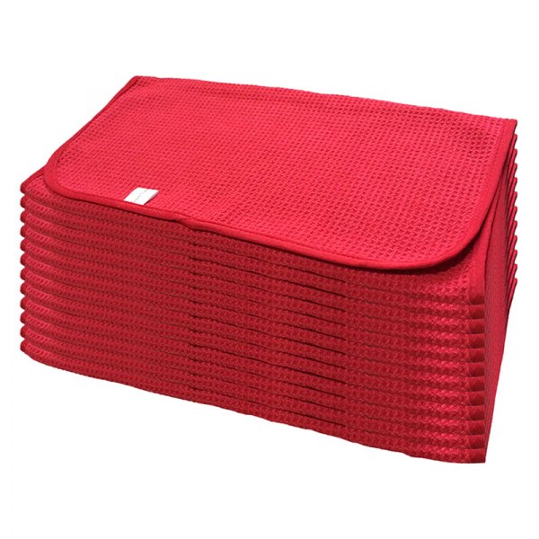 Nanoskin® - 16" x 24" Red Microfiber Waffle Towels