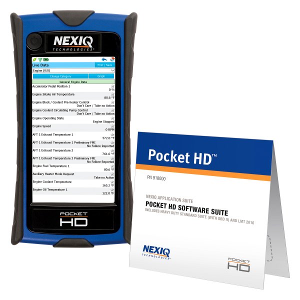 NEXIQ® - Pocket HD™ Heavy Duty Handheld Scan Tool with HD/LMT DPF Regen Software Application