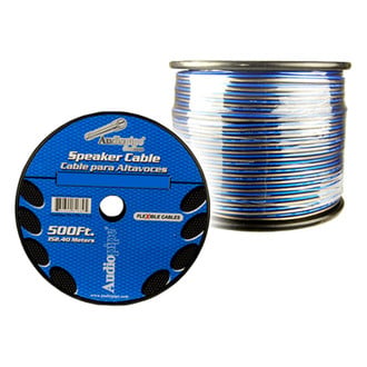 Audiopipe® - Flexible Series 12 AWG 2-Way 500' Blue/Gray Stranded GPT Speaker Wire