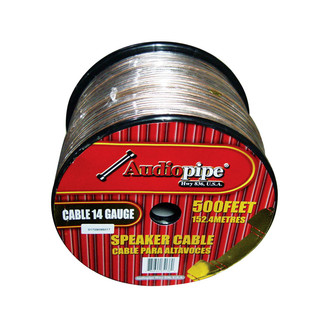 Audiopipe® - 16 AWG 2-Way 100' Clear Stranded GPT Speaker Wire
