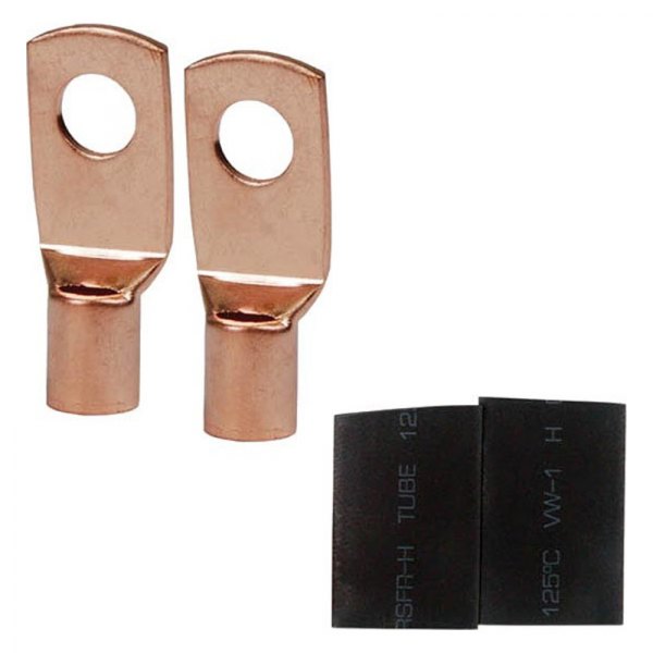 Nippon America® - 5/16" 1/0 Gauge Black Jacket Insulated Copper Ring Terminals