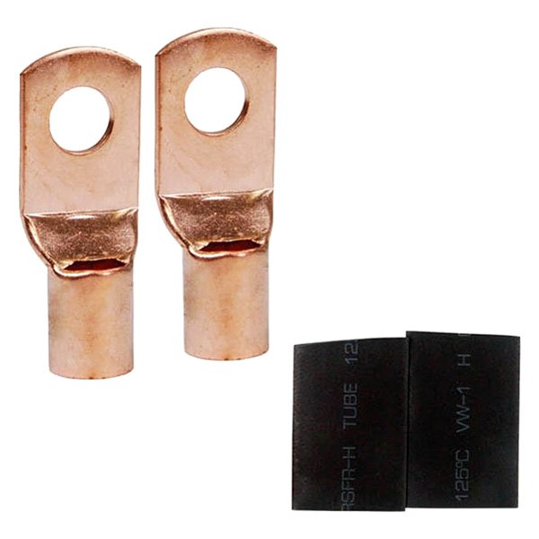 Nippon America® - 1/4" 4 Gauge Uninsulated Copper Ring Terminals