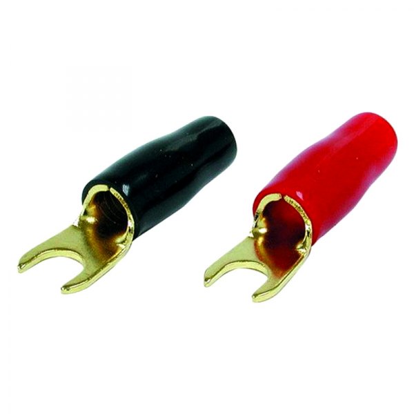 Audiopipe® - 8 Gauge Red and Black Spade Terminals